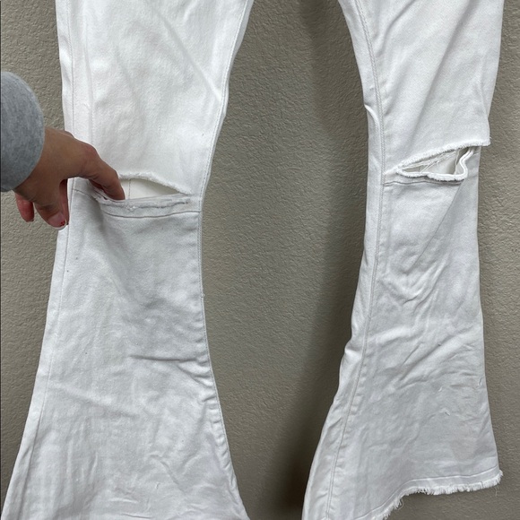 NWT One Teaspoon Dirty White Ziggys Bell Bottom Flare Jeans Sample Sz 26 - Picture 2 of 11